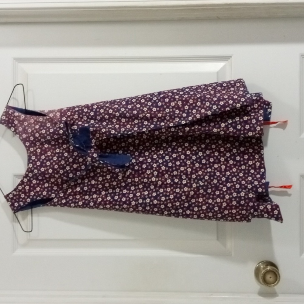 Girl’s 1960’s Vintage Reversible Wrap Dress Hand Crafted Cotton Size 6